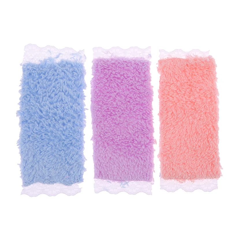 3Pcs/Set Dollhouse Mini Bathroom Lace Towel Ręcznik kąpielowy Model do dekoracji domku dla lalek Zabawki do zabawy DIY Ozdoby łazienkowe