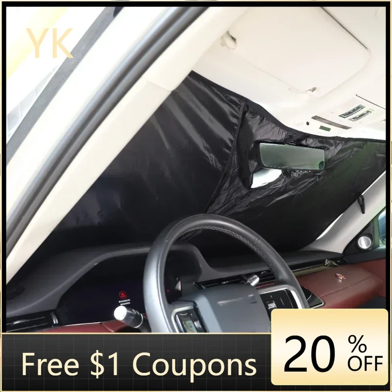 

For Range Rover Evoque 2012-2024 Silver Tape Car Front Glass Sunshade Sunscreen UV Protection Sunshade Interior Car Accessories
