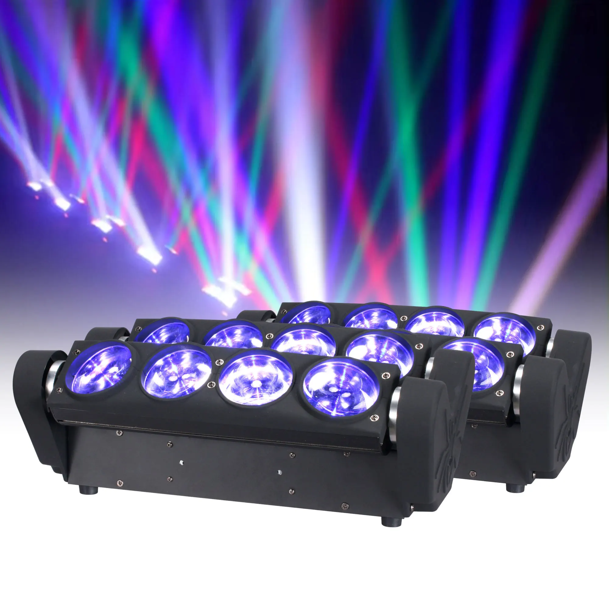 2PCS 8x15W 4in1 RGBW Beam Moving Head Wash DJ Bar Strobe Stage Effects Led Spider Light