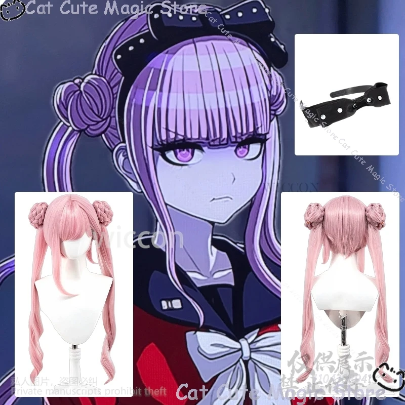 

The Hundred Anime Cosplay Line Tsukumo Kako Pink Double Ponytail Hair Y2K Punk Jirai Kei Girl Woman Halloween Prop Customized
