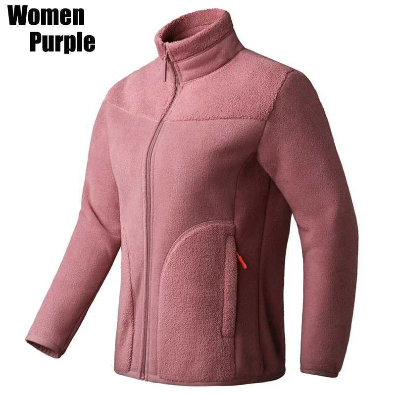 Korean Fashion Kawaii Winter Polar Fleece Jacket Women Outdoor Sweatshirts For Gym Sports Hiking Camping Coats Ladies Clothing