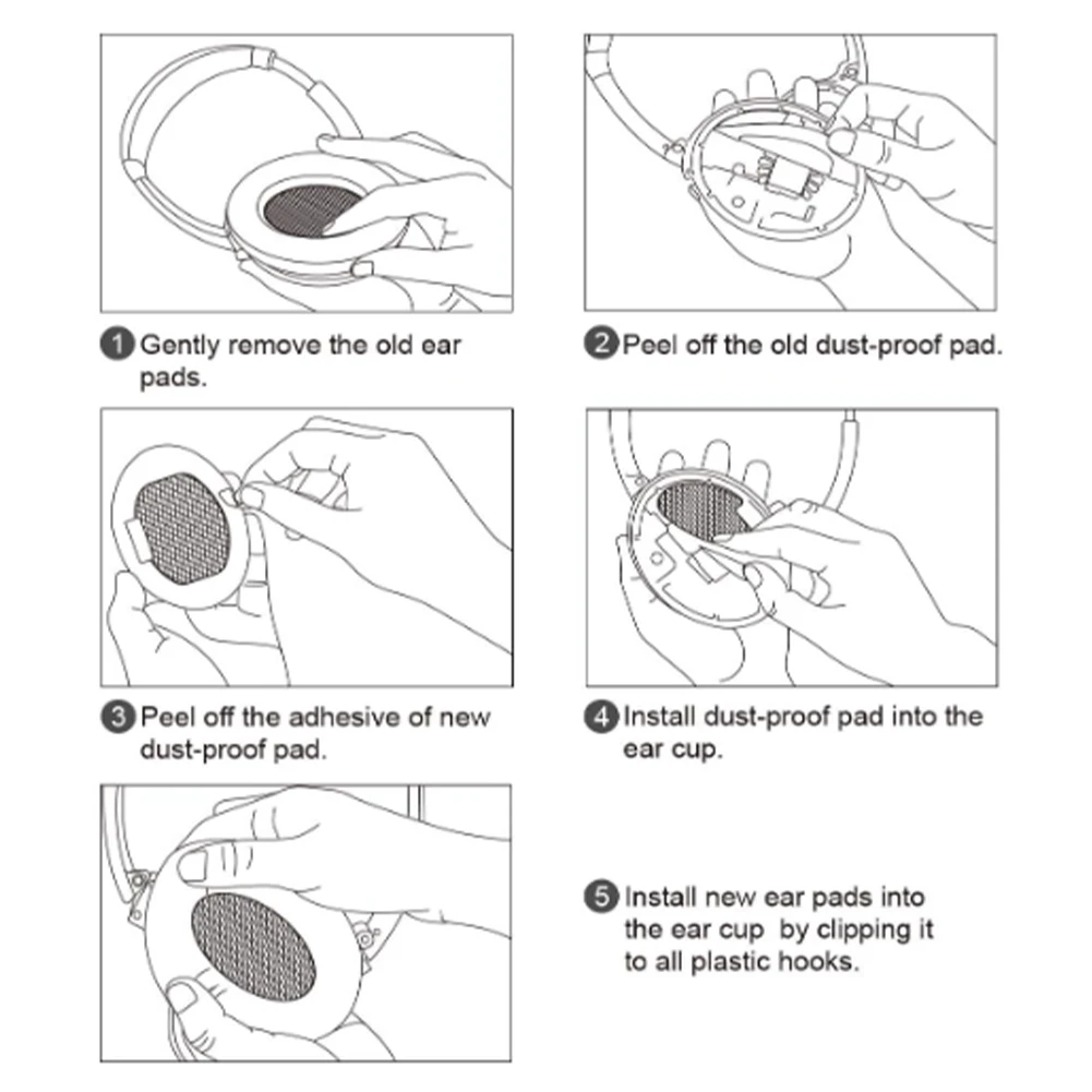 1 пара сменных амбушюр из протеиновой кожи/ледяного шелка/овчины для наушников Bowers и Wilkins Px7 Over Ear BT