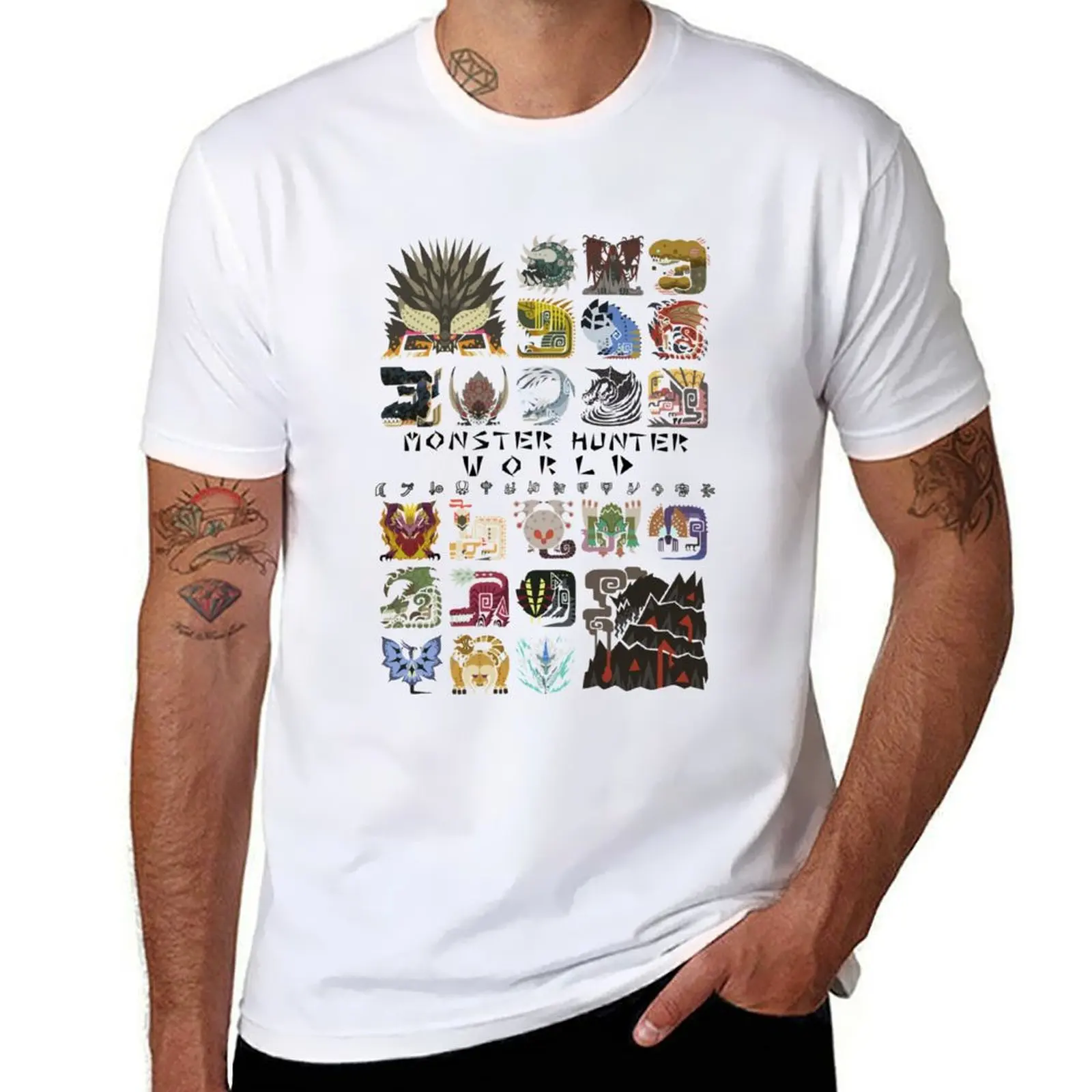 

Monster Hunter World T-Shirt anime t shirts vintage mens t shirts