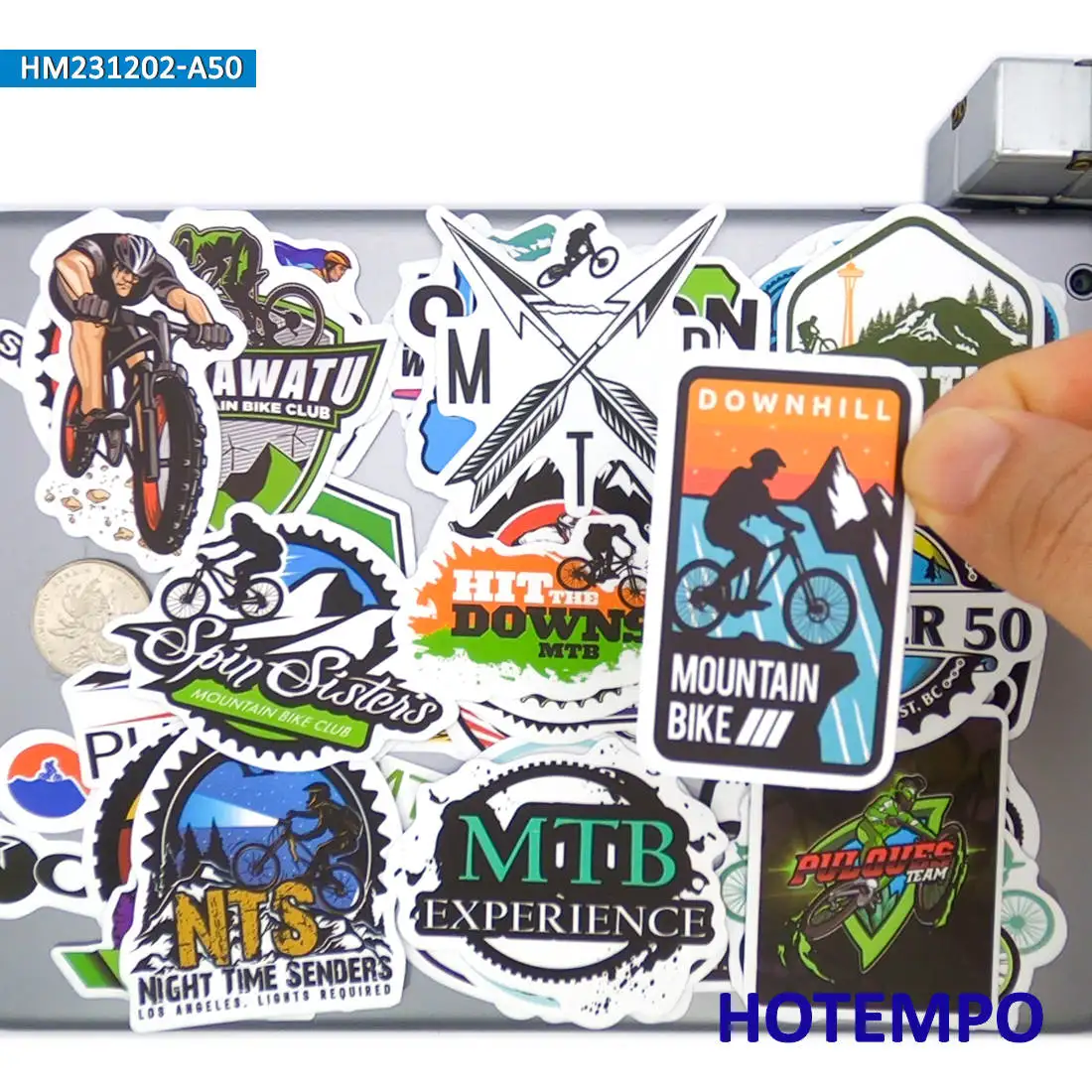 20/30/50PCS Mountain Bike Stickers DownHill Extreme Sport MTB Decals for Helmet Bicycle Motorcycle Luggage Laptop Phone Sticker