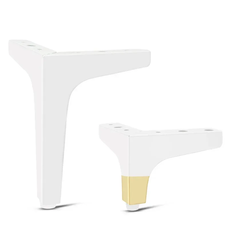 4 قطعة/المجموعة معدن الأبيض أرجل قطع الأثاث قدم أرجل طاولة القهوة أريكة سرير كرسي الساق الحديد مكتب خزانة إلى مضمد القدم الحمام