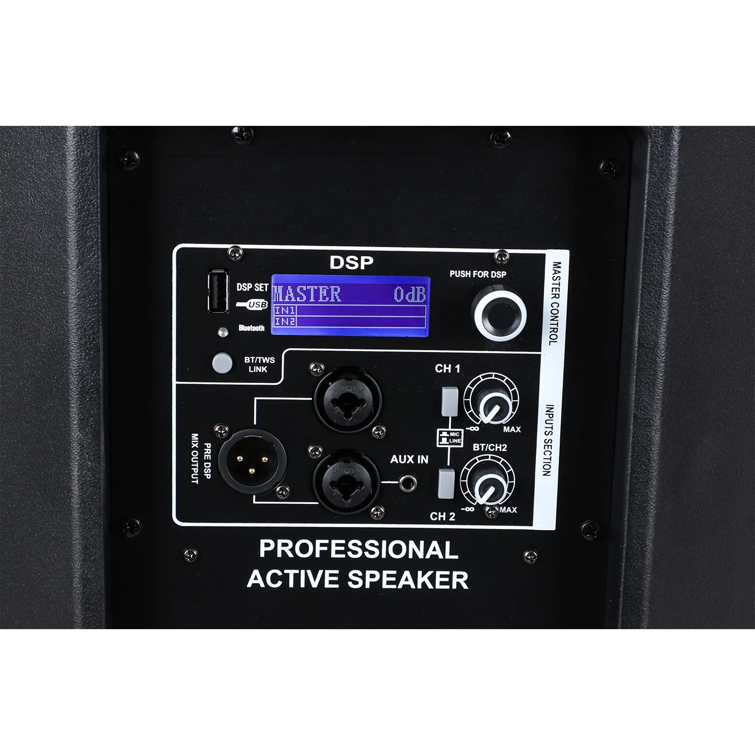 PV15 Professional 2-Way 15 Inch Active Speaker Box 1000W Big Power Amplifier Subwoofer Tweeter Full Range Outdoor Use