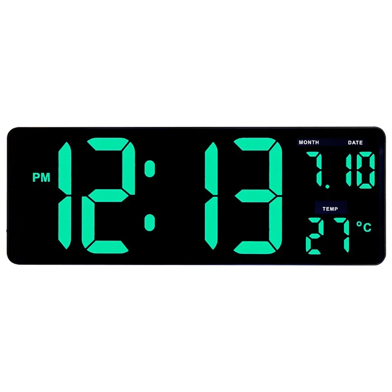 Living room wall watch large screen digital electronic wall clock luminous perpetual calendar clock creative desk clock