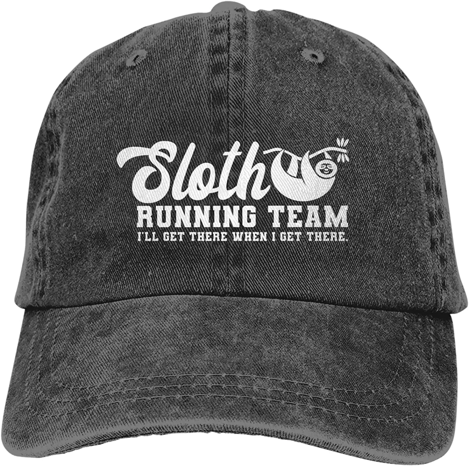 Sloth Cap for Women Men Adjustable Unisex Vintage Denim Jeans Sport Outdoor Snapback Unstructured Trucker Cowboy Hat