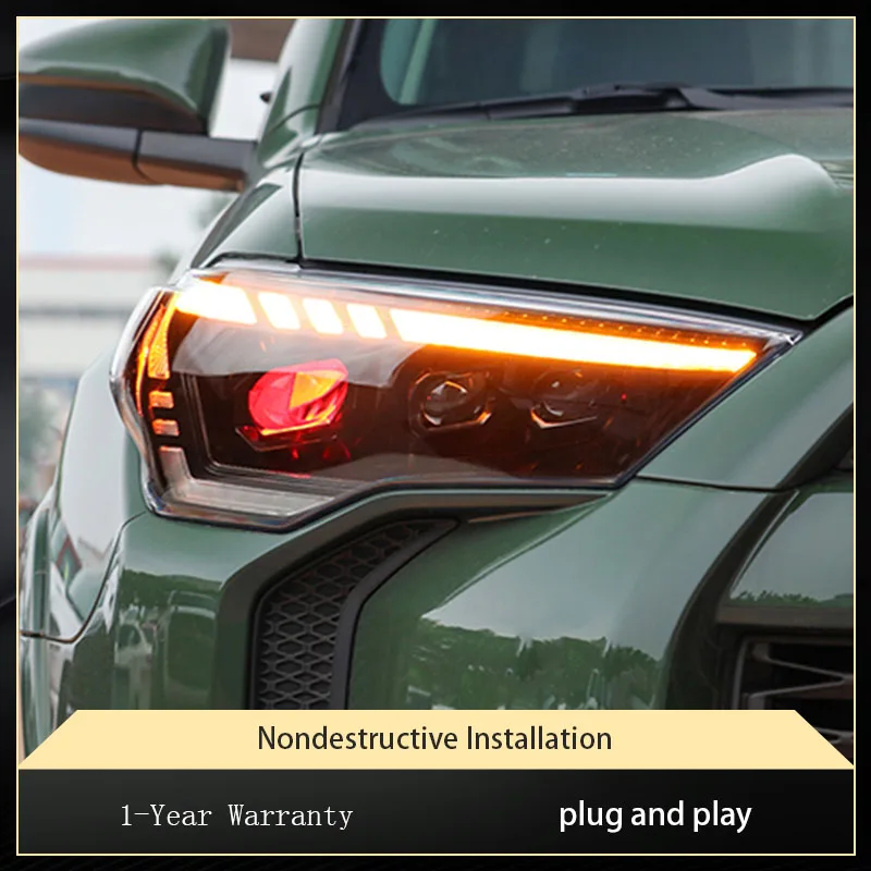 Car Lights For Toyota 2014-2021 4Runner Headlight Full LED Upgrade DRL Animation Car Light Highlight Accessories