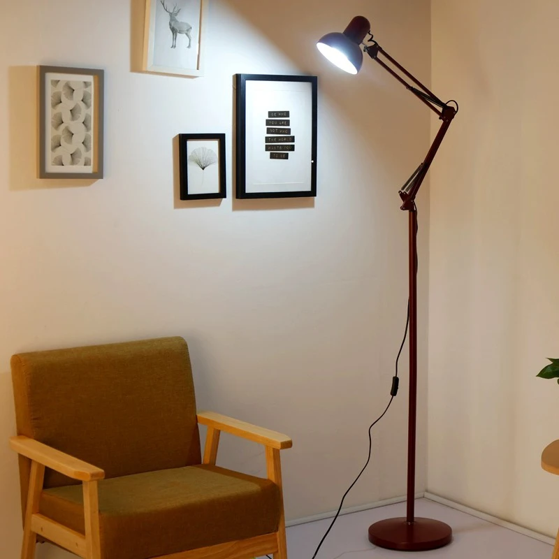 BOSSEN long arm folding floor lamp LED eye protection study living room bedroom study room vertical table lamp.