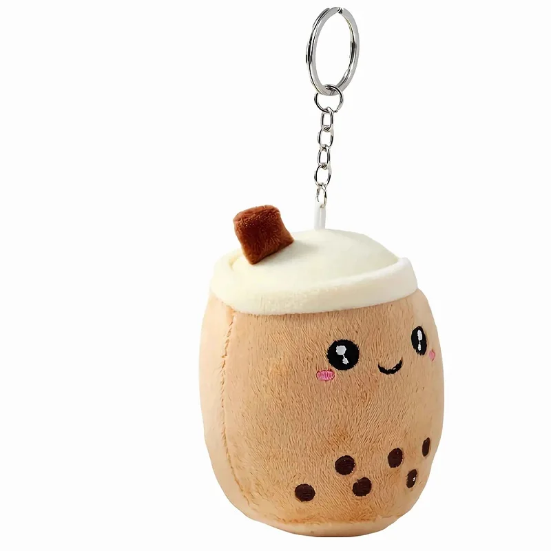 Gefüllte Bubble Tea Boba Plüschtier Schlüsselanhänger Früchtetee Boba Puppe Mini Plüschtiere Weiche Milchtee Kissen Rucksack Dekor für Kinder Geschenke