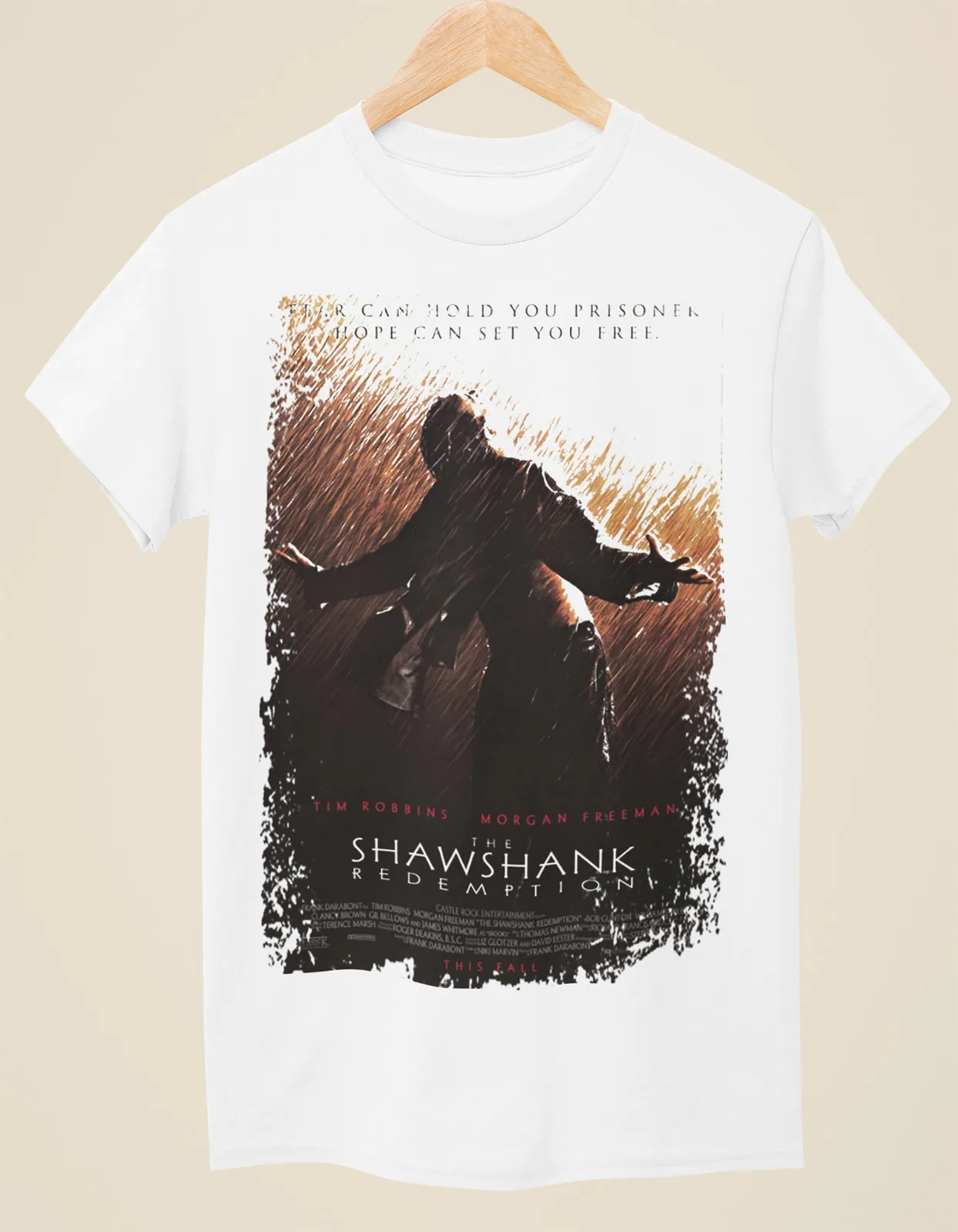 The Shawshank Redemption - Movie Poster Inspired Unisex White T-Shirt