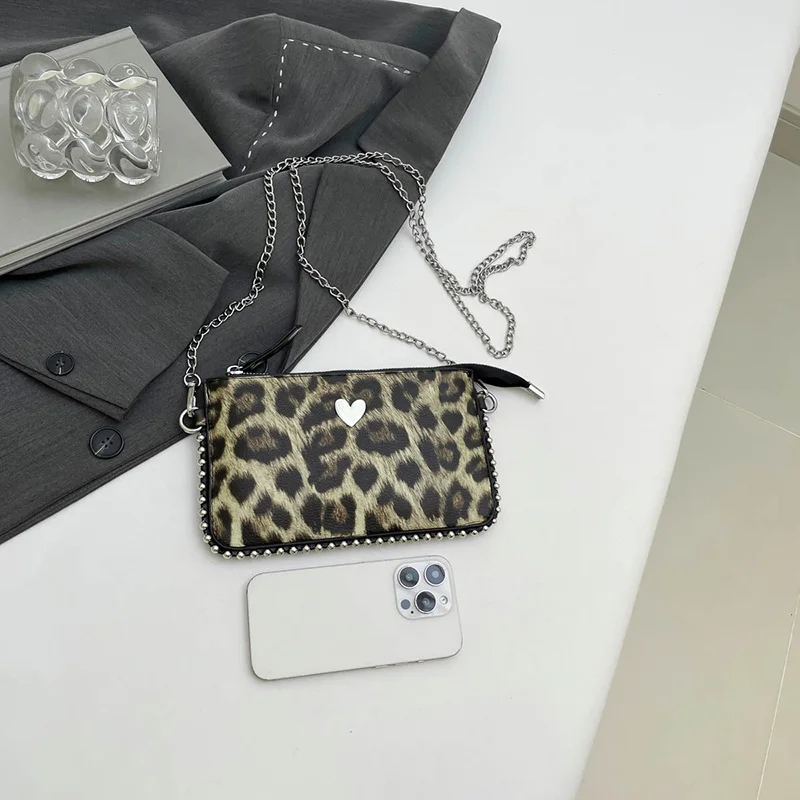 Einfarbige Umhängetaschen für Damen, modische Ketten-Handytaschen, modische Schulter-Messenger-Tasche, Sac A Main für Frauen – Detail 10