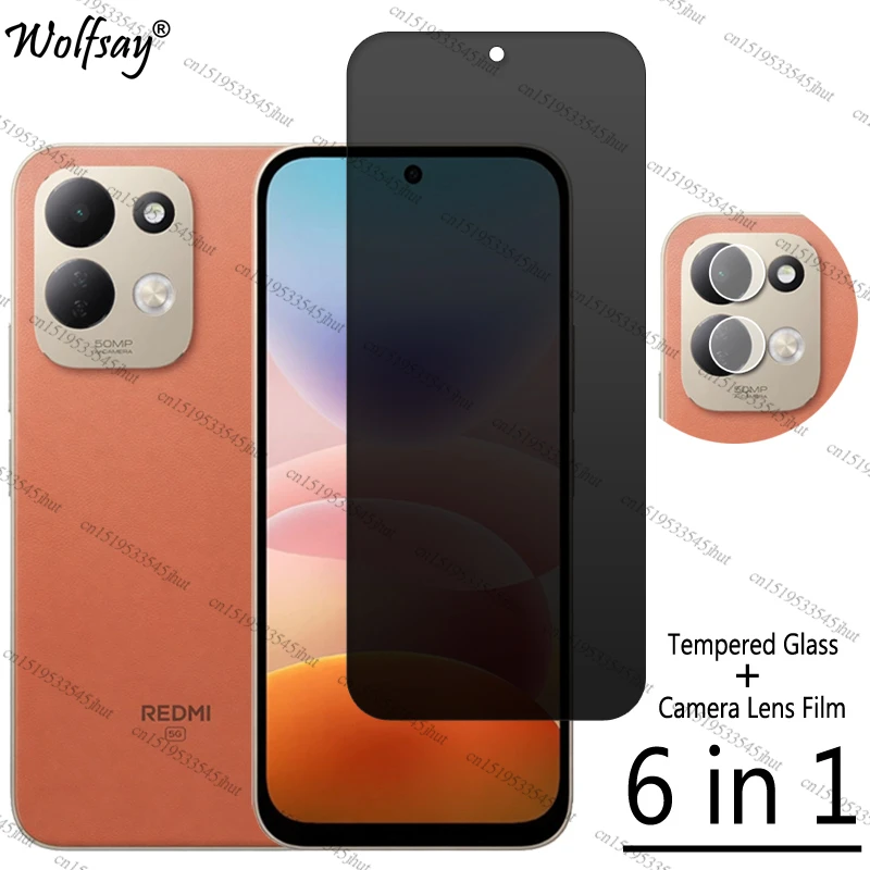 Sichtschutzfolie für Xiaomi Redmi 17 Anti-Spy Panzerglas für Redmi 17 5G Kameraglas für Redmi 17 Glas 6,9 Zoll