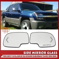 Espejo retrovisor lateral calefactable de cristal, espejo retrovisor gran angular para Chevy Chevrolet Avalanche Silverado Suburban Tahoe 1500 3500