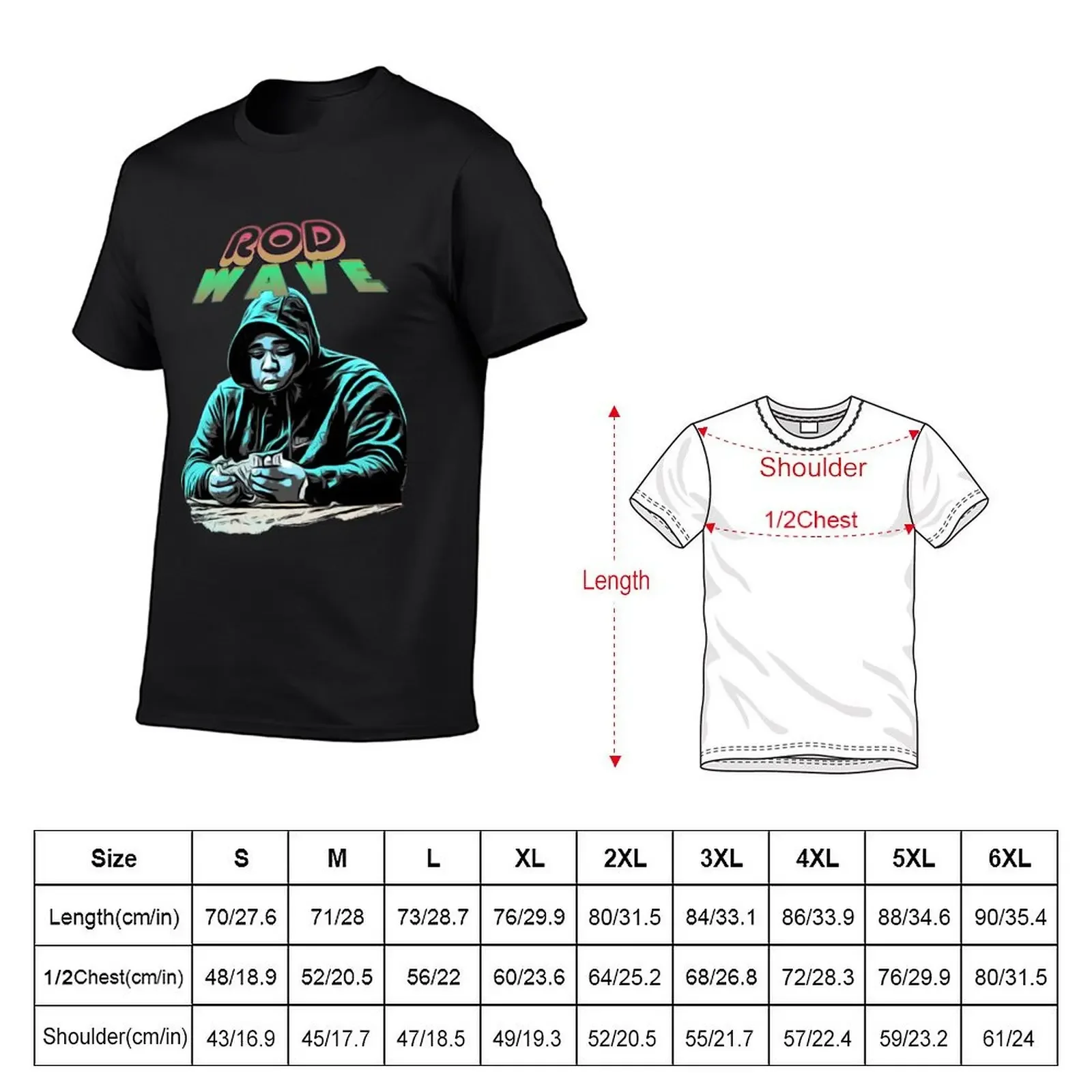 Rod Wave T-Shirt plus size tops oversized graphic tee cute tops men clothes