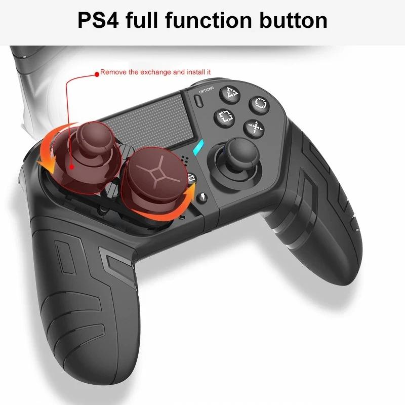 Controlador de juego inalámbrico para consola PS4 Elite/Slim/Pro, Joysticks con botón trasero programable, controlador Turbo