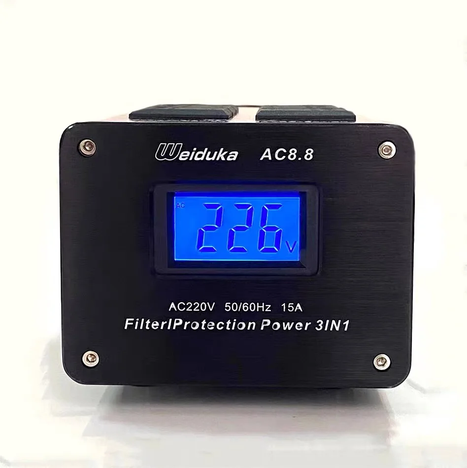 DY-5 Weiduka AC8.8 Высококачественный аудиофильтр, кондиционер переменного тока мощностью 3000 Вт, фильтр питания, очиститель мощности, светодиодный дисплей напряжения