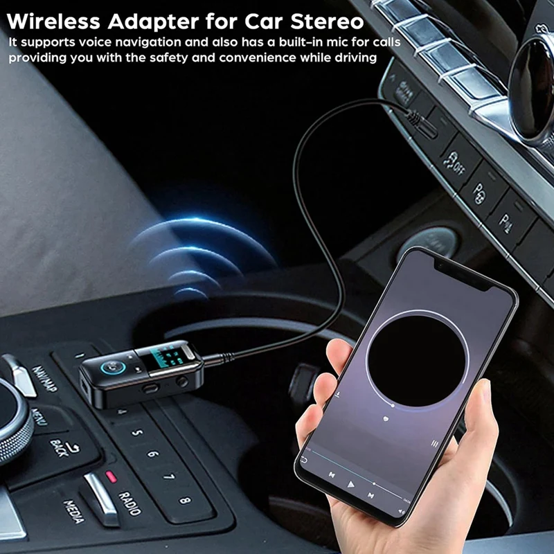 Receptor y transmisor Bluetooth 5,4 2 en 1, adaptador de Audio auxiliar inalámbrico portátil con conector de 3,5 Mm para TV/PC/auriculares/coche y hogar