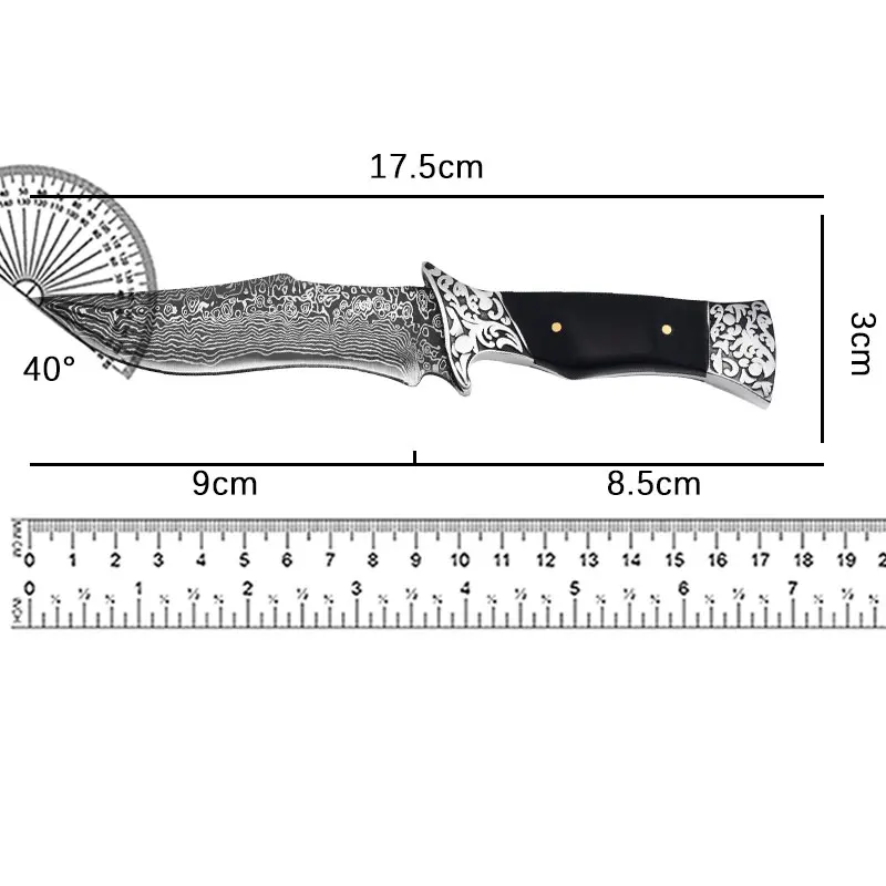 Outdoor Knife Portable Straight Knife Field Knife Portable Knife Sharp Portable Fishing Knife