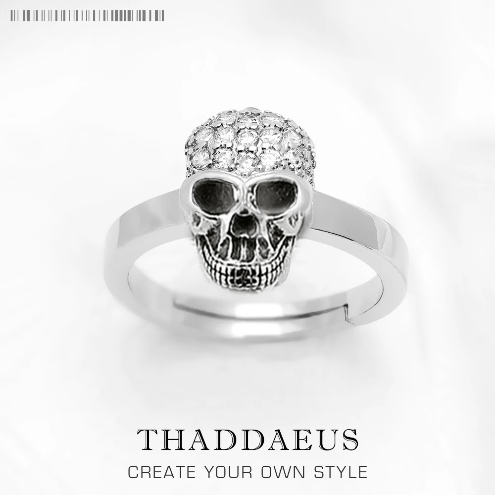 

Skull White Pave Ring,Europe Style Glam Fashion Good Jewerly For Women Gift In 925 Sterling Silver,Super Deals