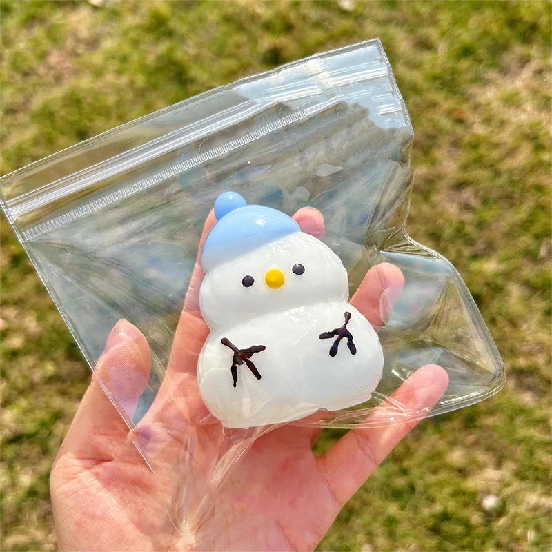 Śliczne śmieszne miękkie silikonowe błoto w dotyku świąteczne zabawki bałwanek powolne odbicie zabawka sensoryczna antystresowy wycisnąć Fidget zabawki prezenty dla dzieci