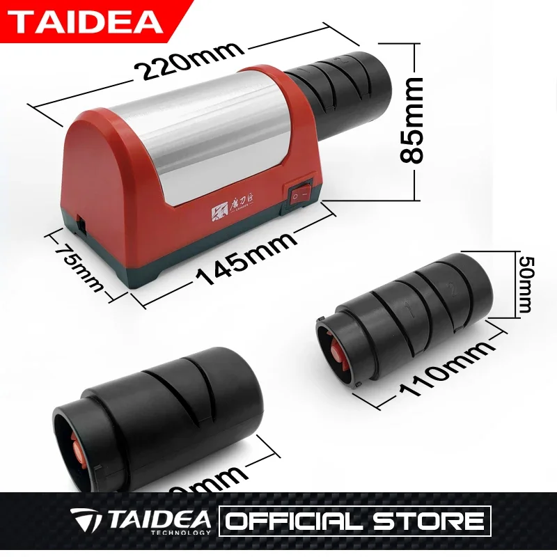 TAIDEA Electric Knife Sharpener Two Stage Diamond Detachable Accessories Kitchen Knife Sharpener Honing Tools Sharpening System