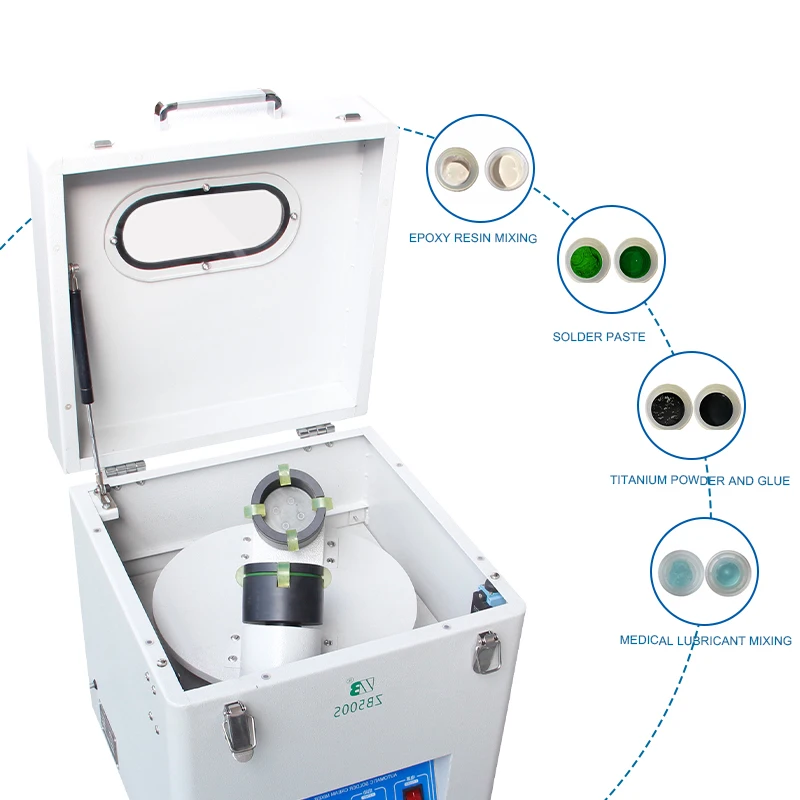 ZB500S Automatic Adjustable Smt Pcb Solder Paste Mixing Machine 1350 R/Min Pcb Solder Paste Mixer Equipment 500g 2 Tanks