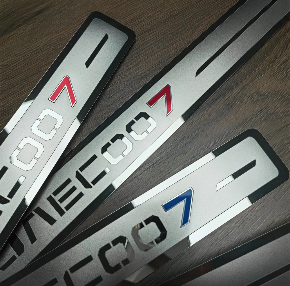 

For Chery JAECOO7 J7 2023 2024 Accessories Stainless Steel Auto Door Sill Scuff Plate Anti-Kick Pedal Trim Protect