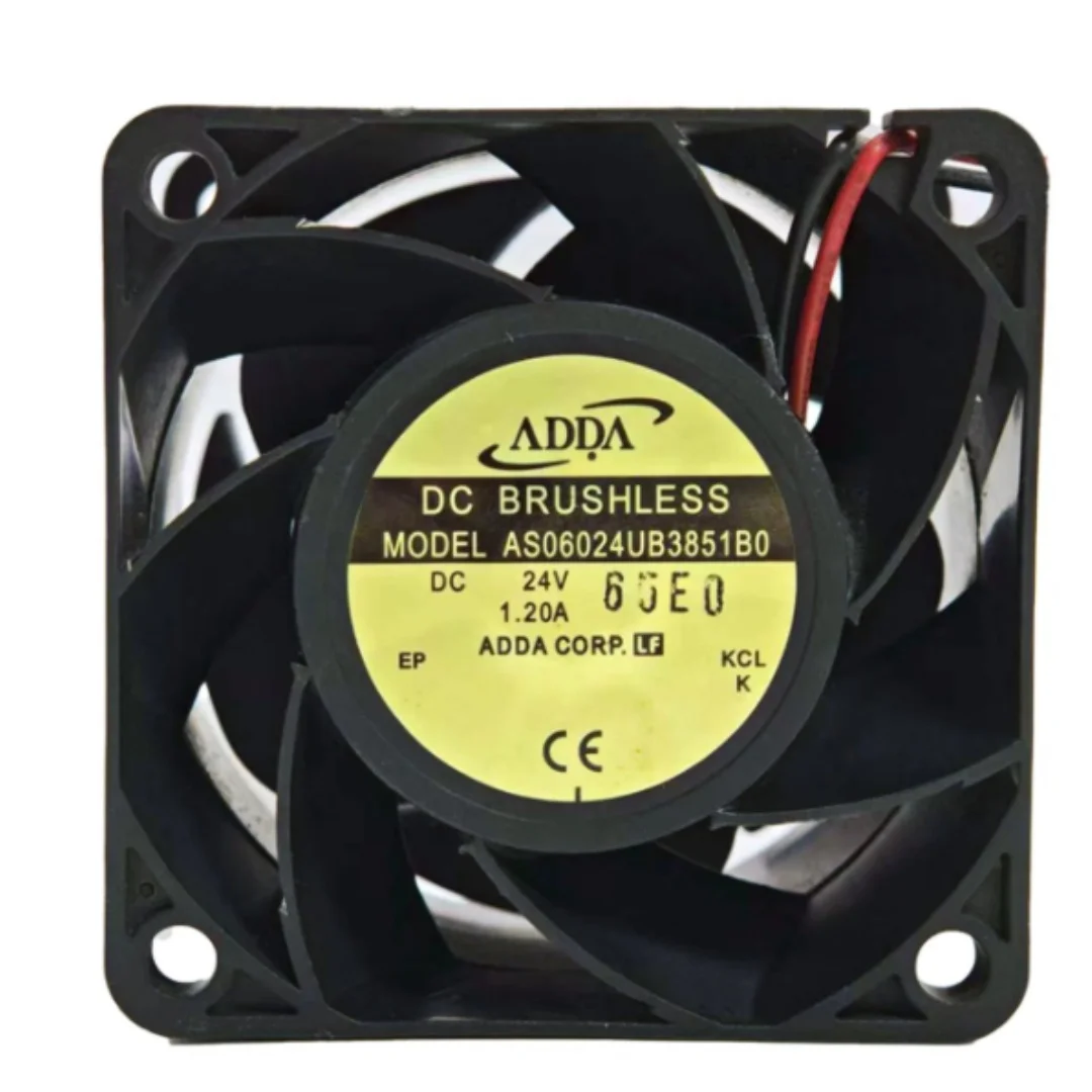 

ADDA AS06024UB3851B0 DC 24V 1.20A 60x60x38mm 2-Wire Server Cooling Fan