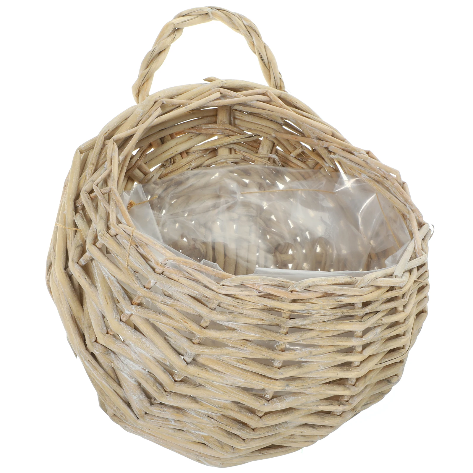 

Rattan Hanging Woven Storage Basket Wall Decorative Organizer Kitchen Bathroom Planter Baskets Plants Flowers Home Decor