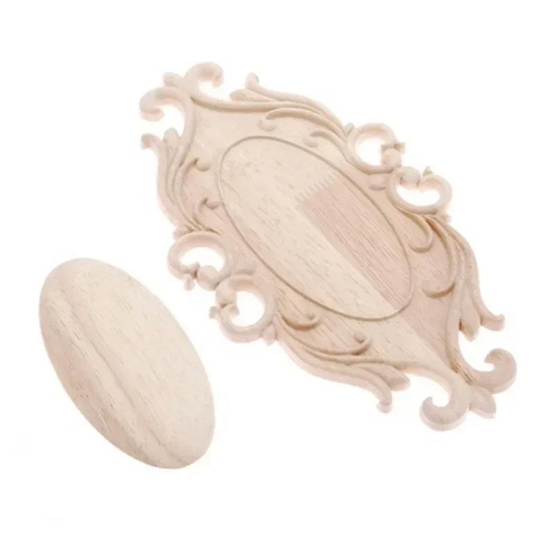 Wooden Appliques for Furniture Home Decoration Accessories Wood Flowers Decoration Wood Decals for Walls Furniture Accessories