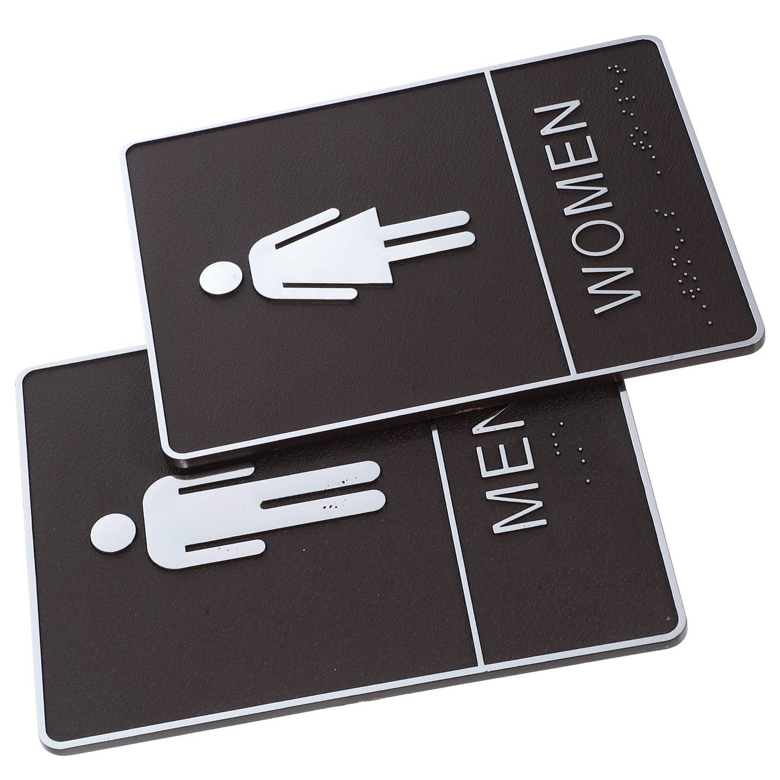 

Самоклеящаяся табличка для унитаза со знаком для унитаза Braille Индикатор для ванной комнаты Braille Знак для туалета Табличка для туалета