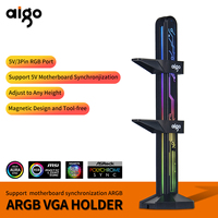 Aigo G01 Graphics Card Bracket 3Pin5V Argb VGA Holder Jack Desktop Computer Case Video Card GPU Water Cooling Kit Support Stand