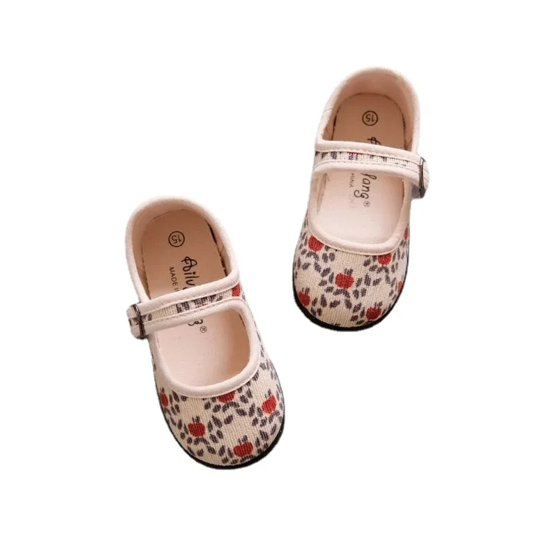 Zapatos informales con estampado Floral para niños, Zapatillas de lona con suela suave, antideslizantes, novedad de verano, 2023