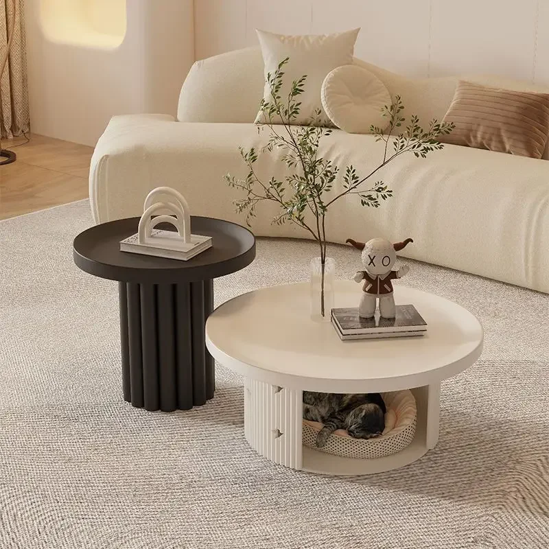 Nordic Storage Coffee Table Modern Space Saving Vintage Premium Side Table Elegant Luxury Small Folding Table Home Furniture