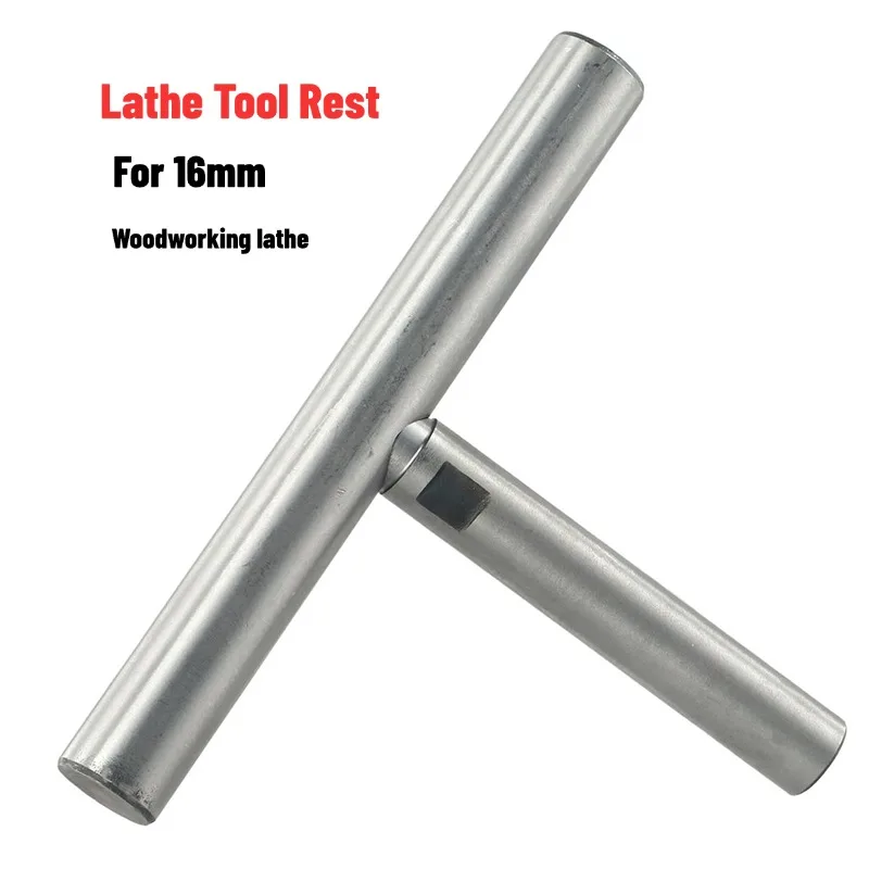 

6Inch Removable Lathe Tool Rest Stainless Steel Woodworking Turning Holder 16mm Diving Fishing Latex Tube Tool T Shaped