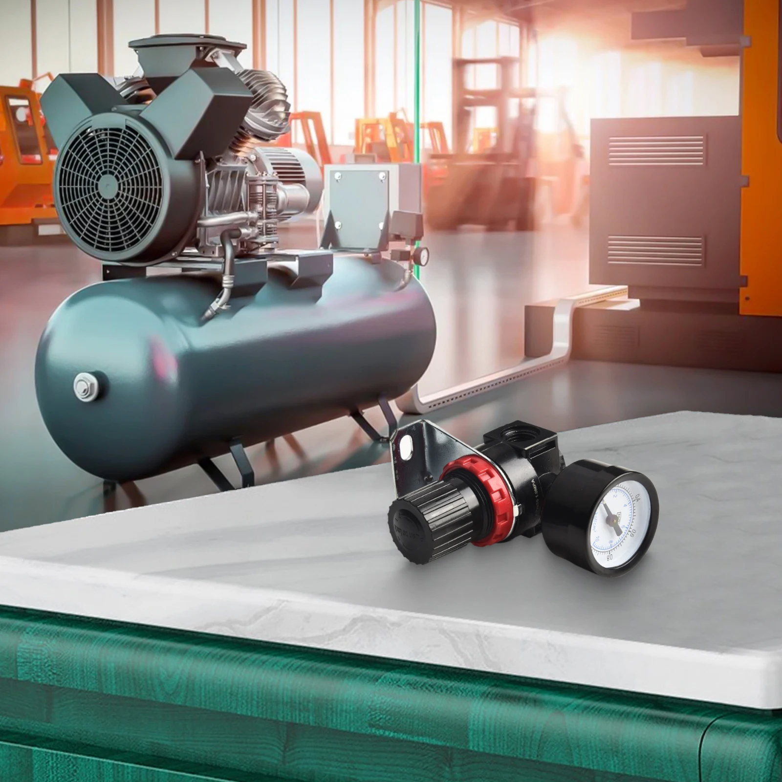 

1/4'' Air Regulator AR2000 Regulator Easy To Install Maximum Adjustable Pressure Pressure Resistance Industrial Use Easy To Use