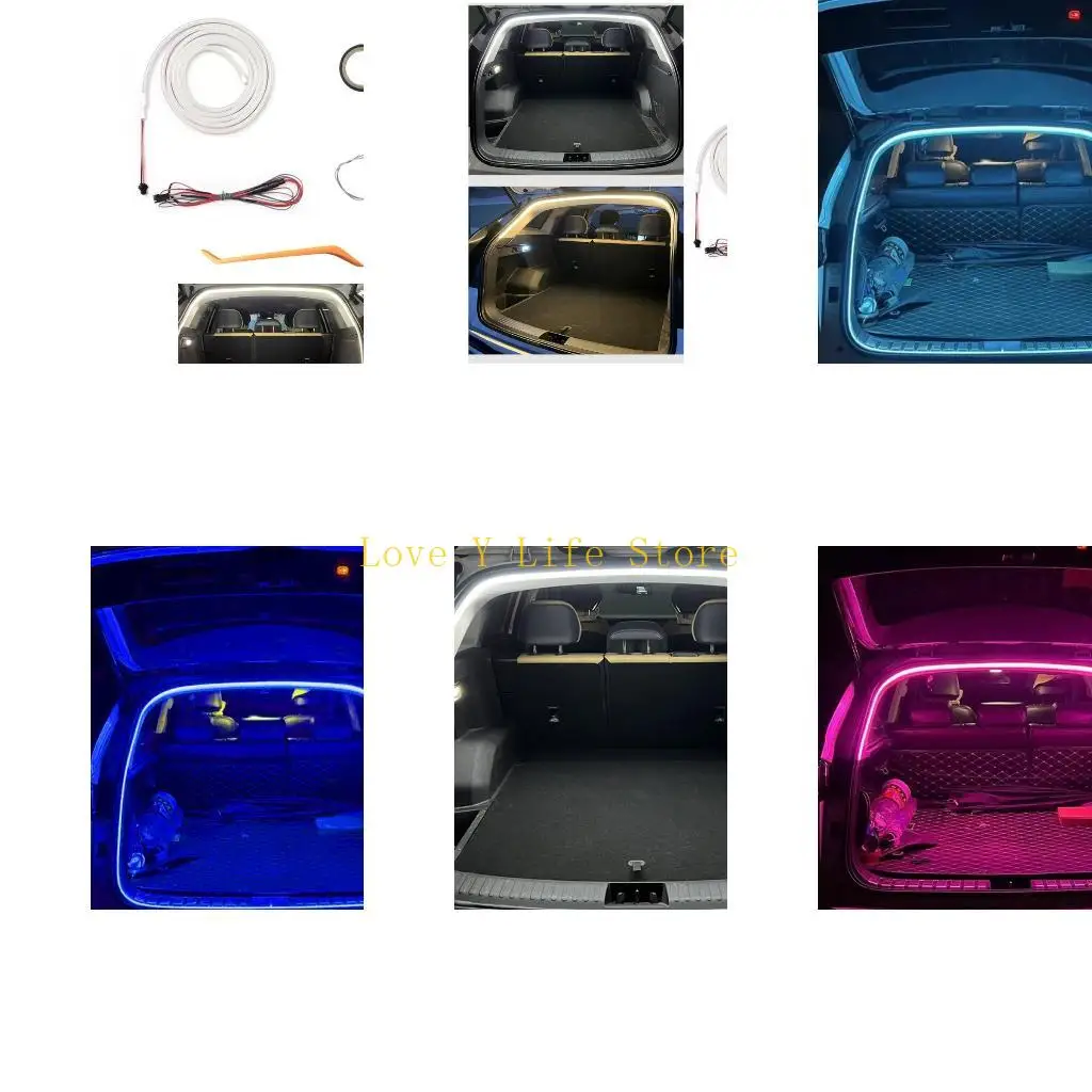 

L74C Car Trunk Amblient Lireps Светодиодные декоративные световые полоски Силиконовая текстура