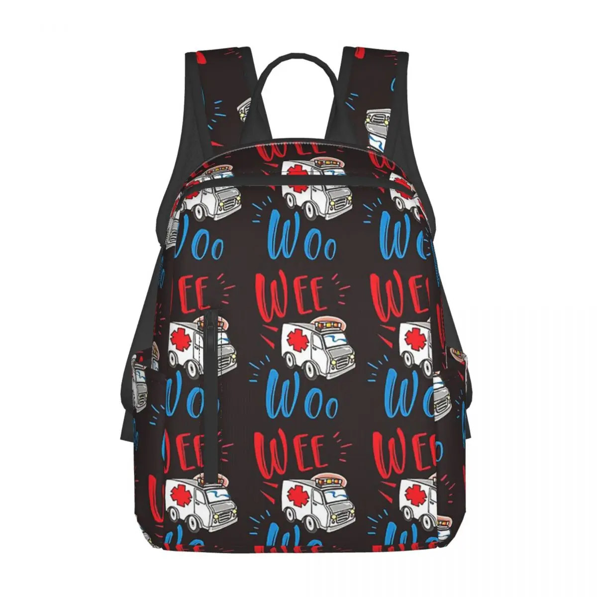 

Wee Woo Ambulance Funny Nurse Doctor Gift, Paramedic Backpack Daypack Boys Girls BookBag School Bag Shoulder Bags for Men Women