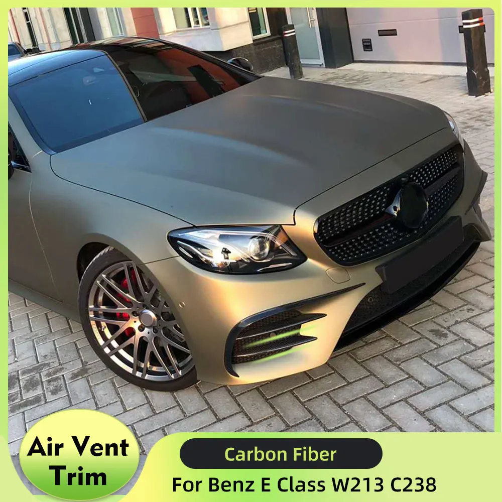 

Carbon Fiber /FRP Front Air Vent Trims for Mercedes Benz E Class W213 C238 E200 E300 E500 E43 AMG Sport 2017-2018 Front Canards