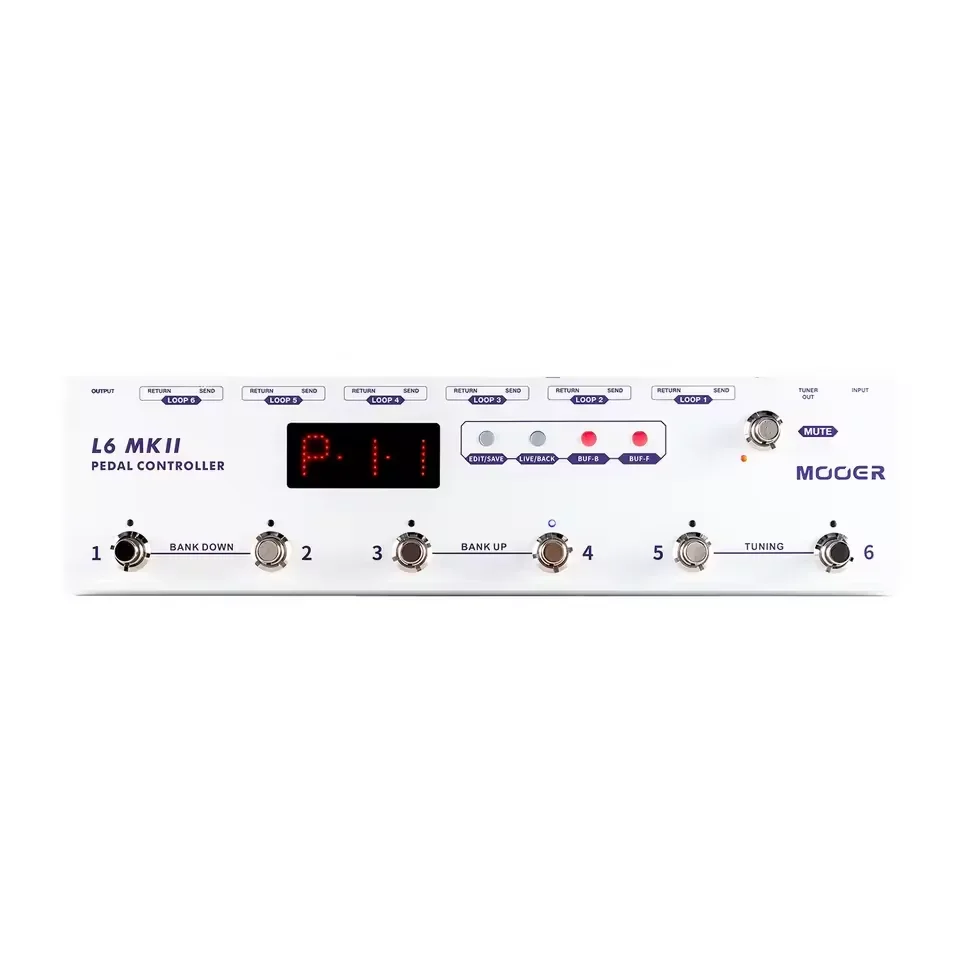 Mooer PCL6-MKII Pedal Controller Loop 6 with Tuning Function - Guitar Performance Tool