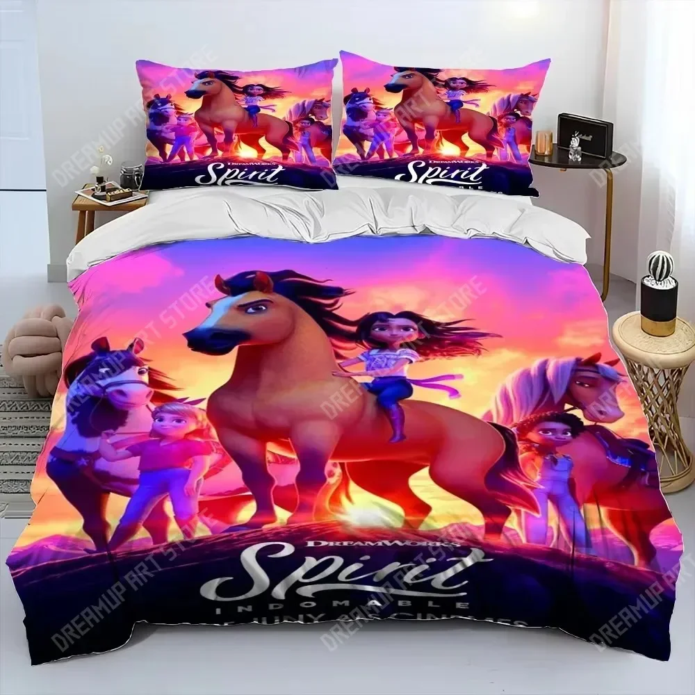 Exquisite 3D Print Spirit Riding Free Bedding Set Boys Girls Twin Queen Size Duvet Cover Pillowcase Bed Kids Adult Fashion Home