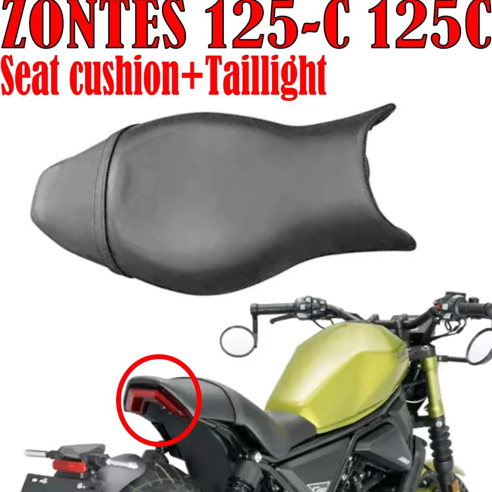 Motorcycle Street Car Seat Cushion Seat Saddle Leather Seat Belt Rear Tail Light Accessories Fit ZONTES 125-C 125C 125 C C125