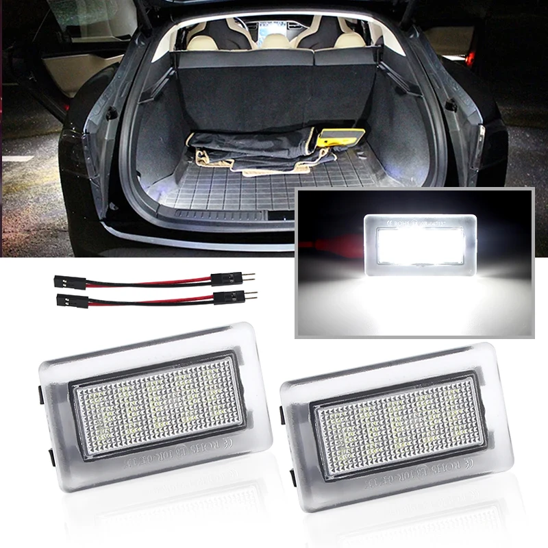Ampoules d'éclairage LED intérieures ultra-lumineuses avec connecteurs, lampe de coffre, blanc, pour placements, modèle 3, Y, S, X, 2 pièces
