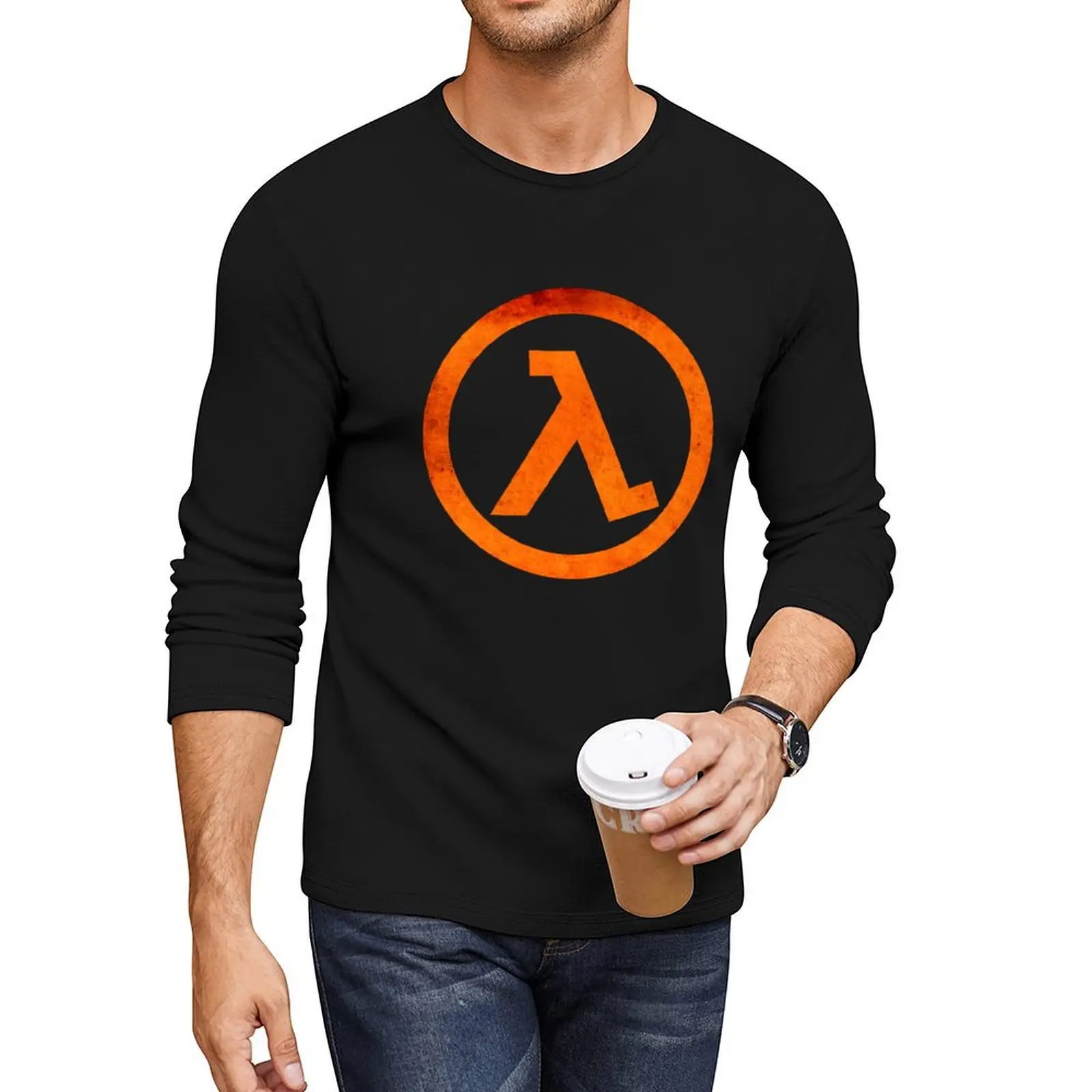 

° GEEK ° Half Life Rust Logo Long T-Shirt anime plus size t shirts boys white t shirts men t shirt