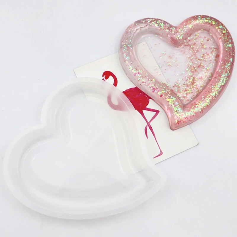 

3Pcs Heart Baking Mold With Smooth Demolding Heat Resistant Silicones Jewelry Tray Mold For DIY Lover Gift