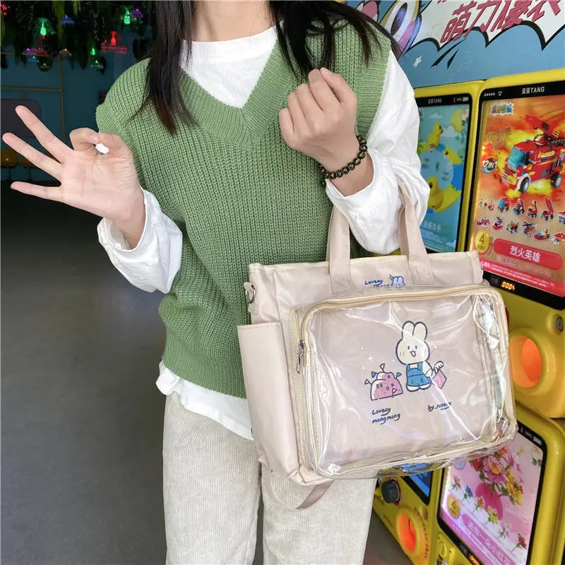 Transparent bag ita bag bolsos cruzados Japanese Cute Big Bag Female Bag New Student Shoulder Cross Body Hand Bag tote bag