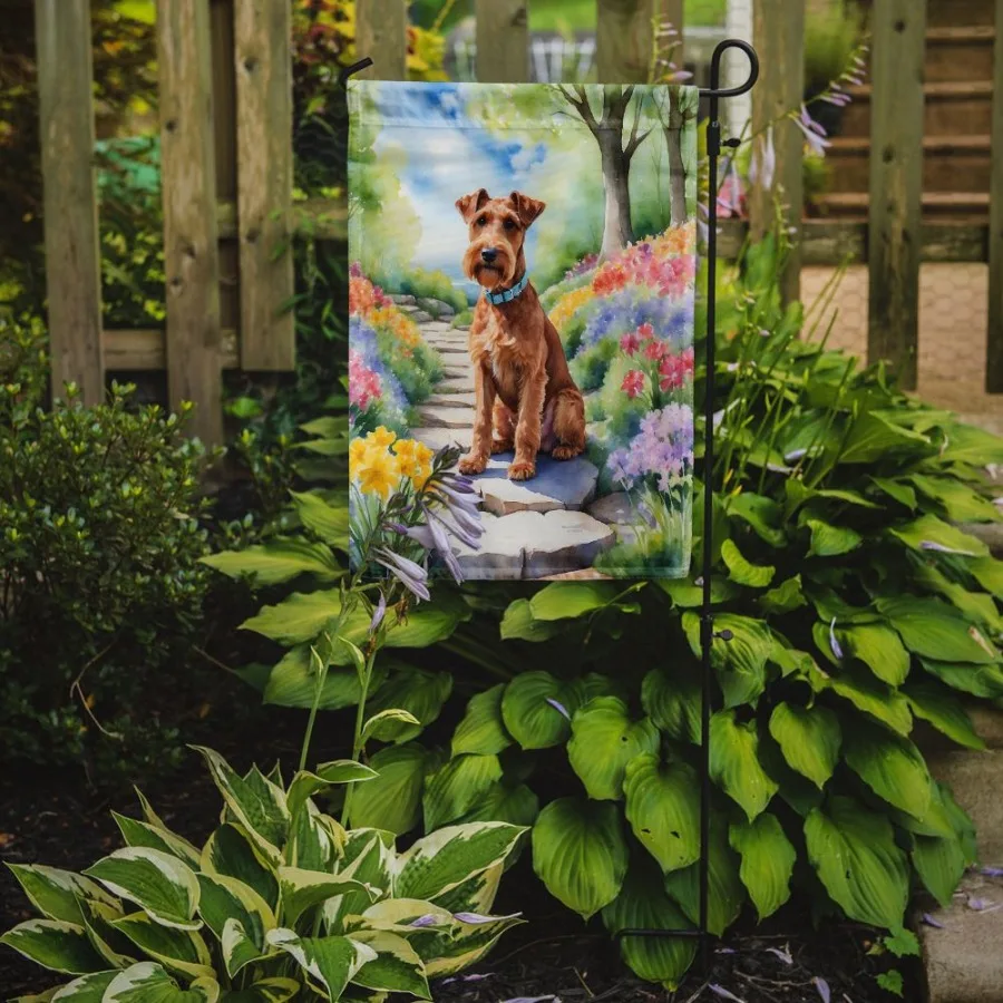 h Terrier Spring Path Garden Flag Mailbox Flag Drative Yard Flag Banner Outside Patio Artwork Yard Flower Beds Garden Size Mult