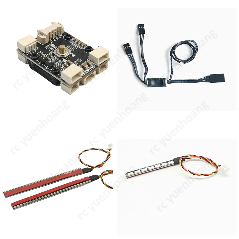 1Set Multifunction Synchronized Model Drift Light Kit A-Pillar/Exhaust Pipe Lamp Simulation Headlights for 1/10 Scale RC Car
